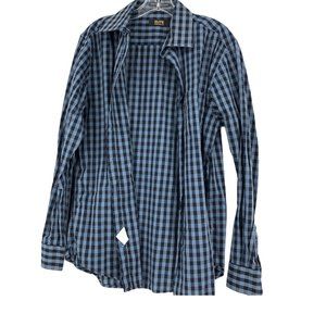 EliteStyle Blue Plaid Button-Up Casual Shirt | Perfect for Any Occasion